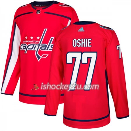Mænd NHL Washington Capitals Trøje T.J. Oshie 77 Adidas 2017-2018 Rød Authentic